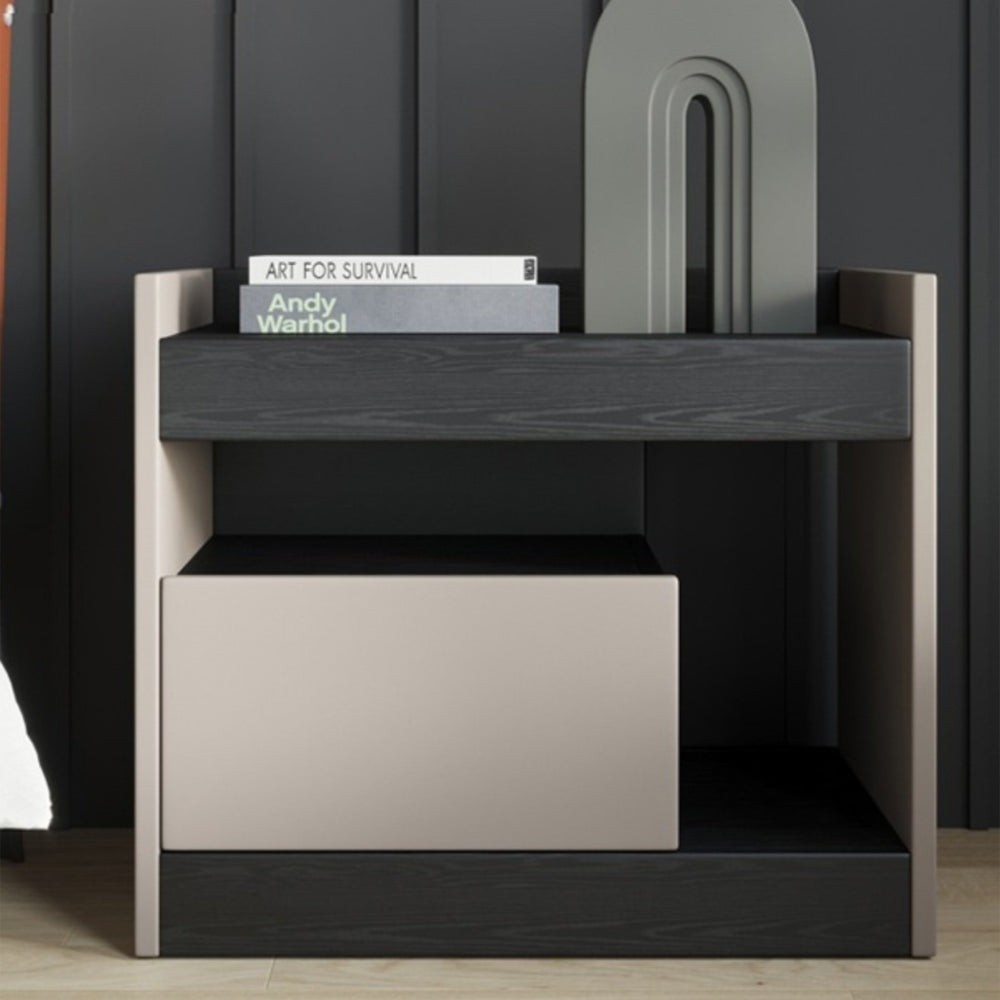LIVARA NT1046 MDF Solid Soft-Close Rail Drawer Wood Bedside Painted Table