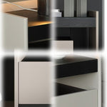 LIVARA NT1046 MDF Solid Soft-Close Rail Drawer Wood Bedside Painted Table