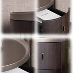 LIVARA NT1047 Drawer MDF Bedside Soft-Close Rail Veneer Wood Table