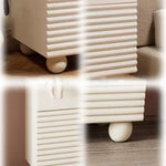 LIVARA NT1048 Solid Drawer Bedside Wood Painted MDF Cream-Style Table