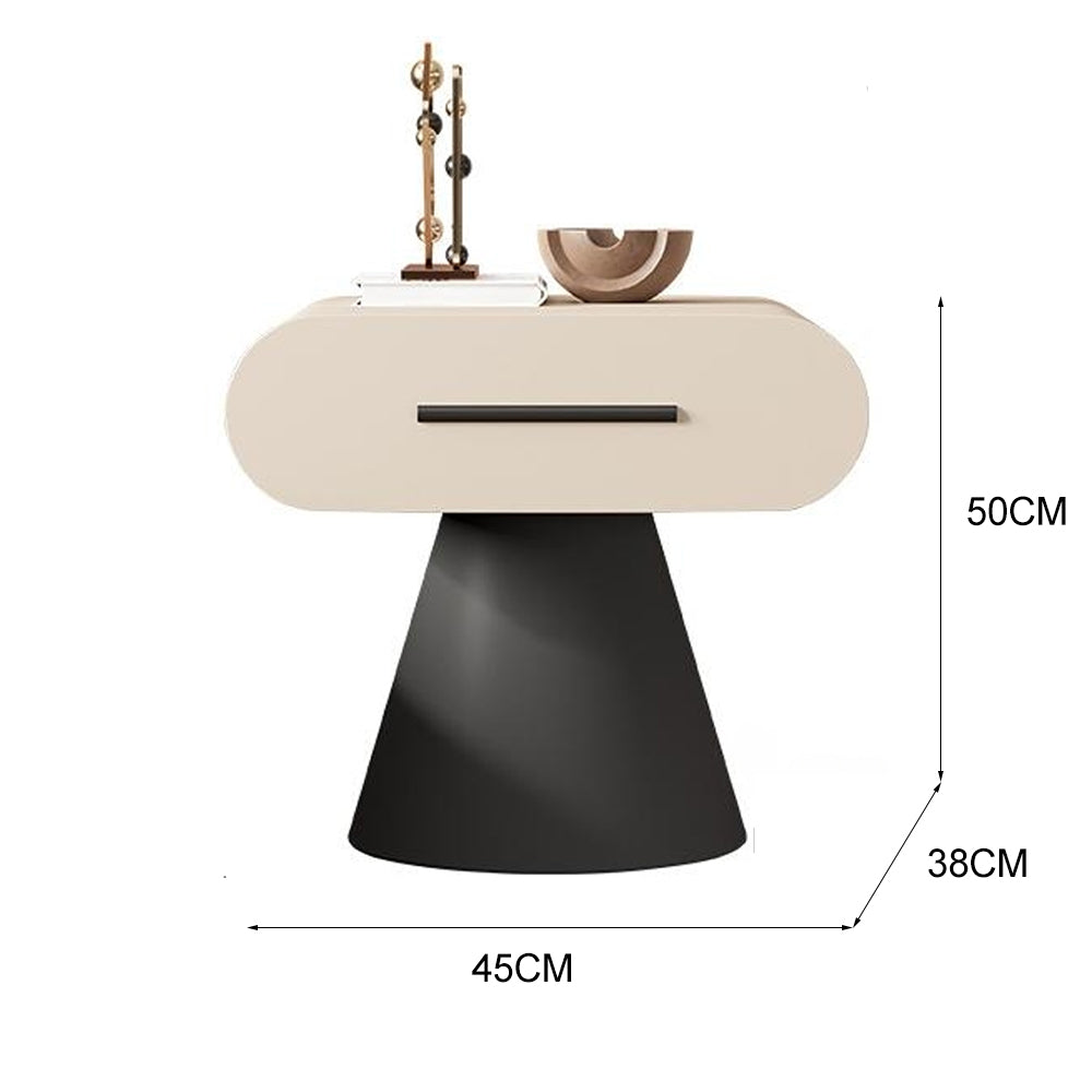 LIVARA NT1049 Soft Wood Solid Drawer Bedside Minimalist Modern Table