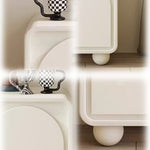 LIVARA NT1050 Bedside MDF Painted Cream-Style Table