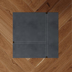 LIVARA NT1059 Leather - Glass Drawers Solid Finish Tempered Faux Wood Bedside Plywood Table