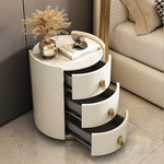 LIVARA NT1061 Sintered Stone Top Plywood-Bedside Solid Wood Drawers Table