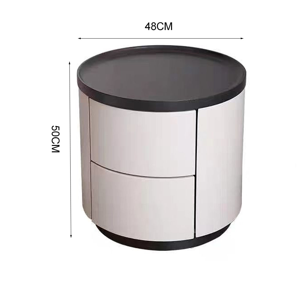 LIVARA NT1064 Streamlined Design Bedside Table-Black White