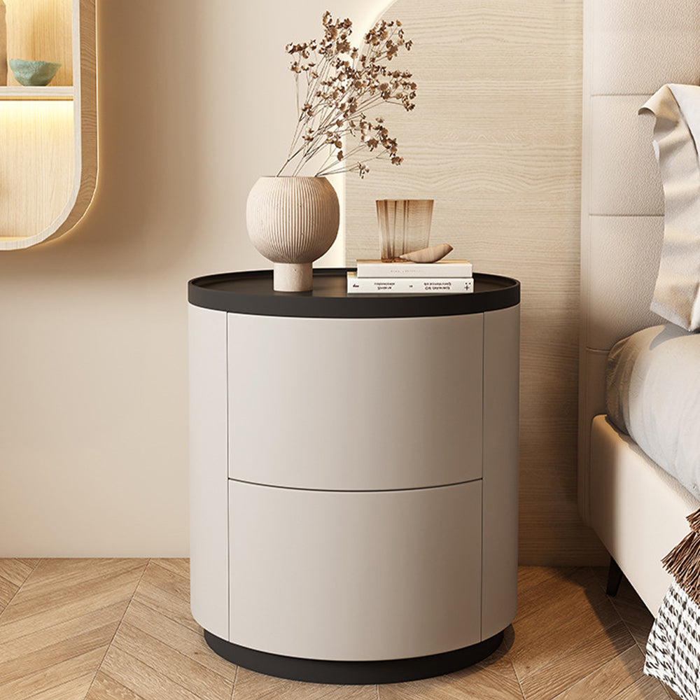 LIVARA NT1064 Streamlined Design Bedside Table-Black White