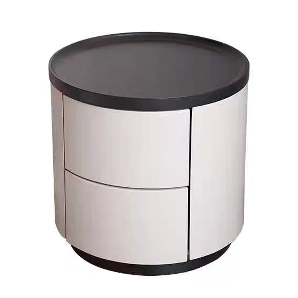 LIVARA NT1064 Streamlined Design Bedside Table-Black White