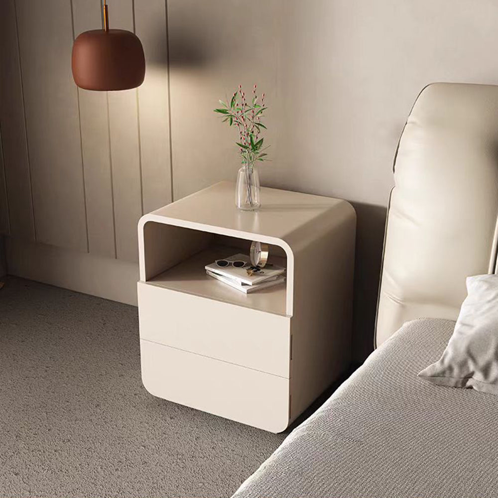 LIVARA NT1066 Drawers Finish Wood Solid Bedside Paint - Baking Table