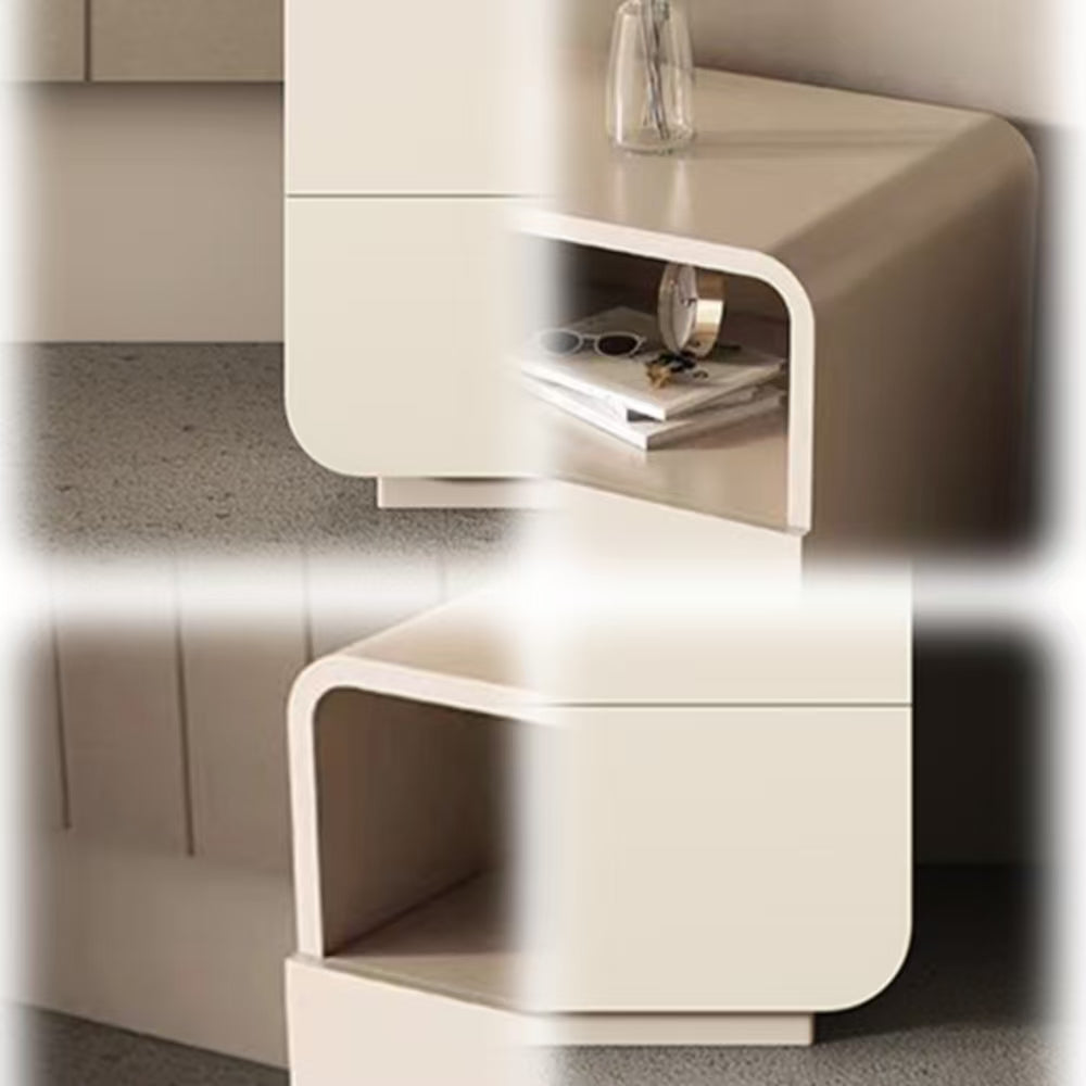 LIVARA NT1066 Drawers Finish Wood Solid Bedside Paint - Baking Table