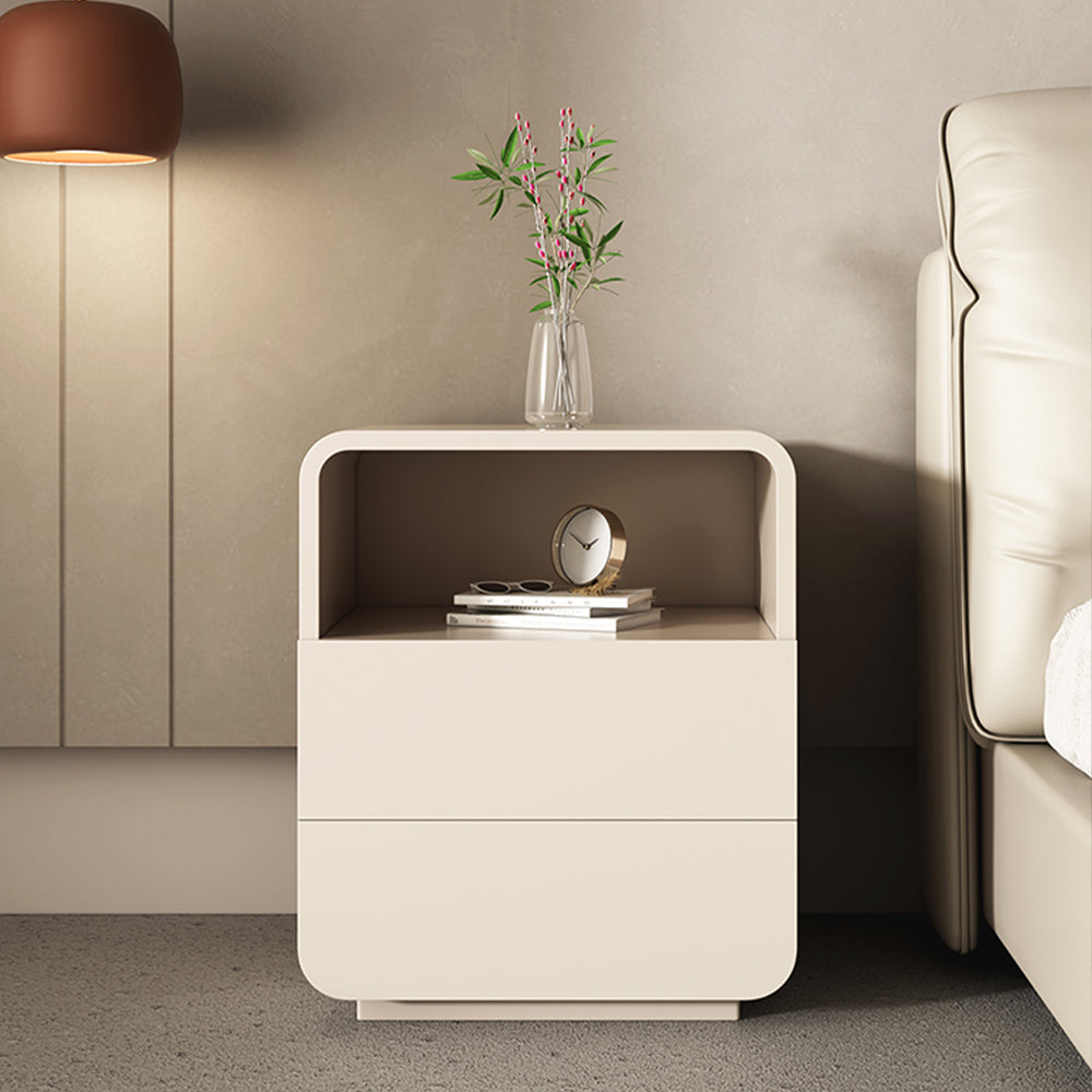 LIVARA NT1066 Drawers Finish Wood Solid Bedside Paint - Baking Table