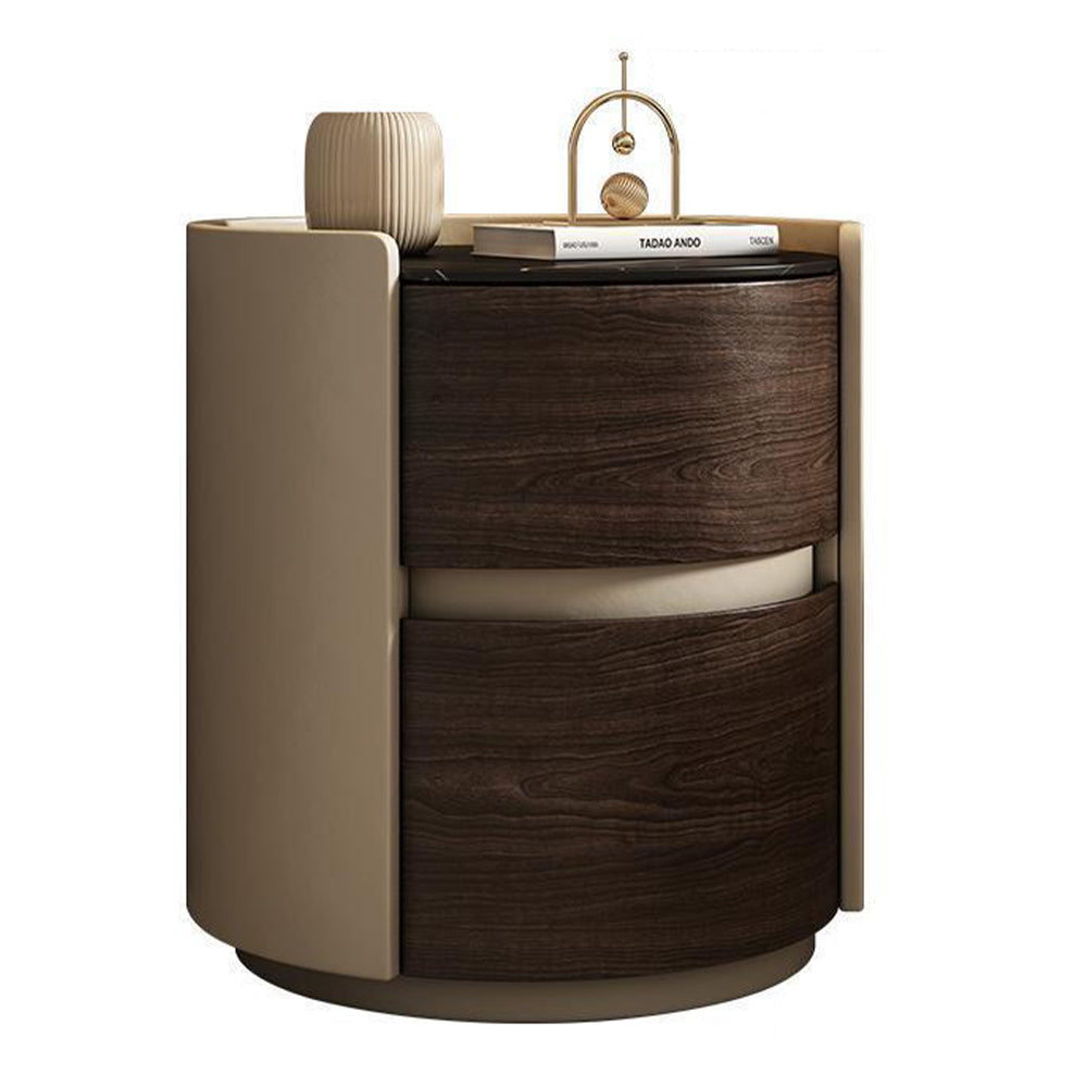 LIVARA NT1076 Top Stone Drawers Bedside All-Plywood Solid Sintered - Wood Table