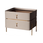 LIVARA NT1078 Stone with Wood Top Bedside and Table Solid Sintered All-Plywood Drawers