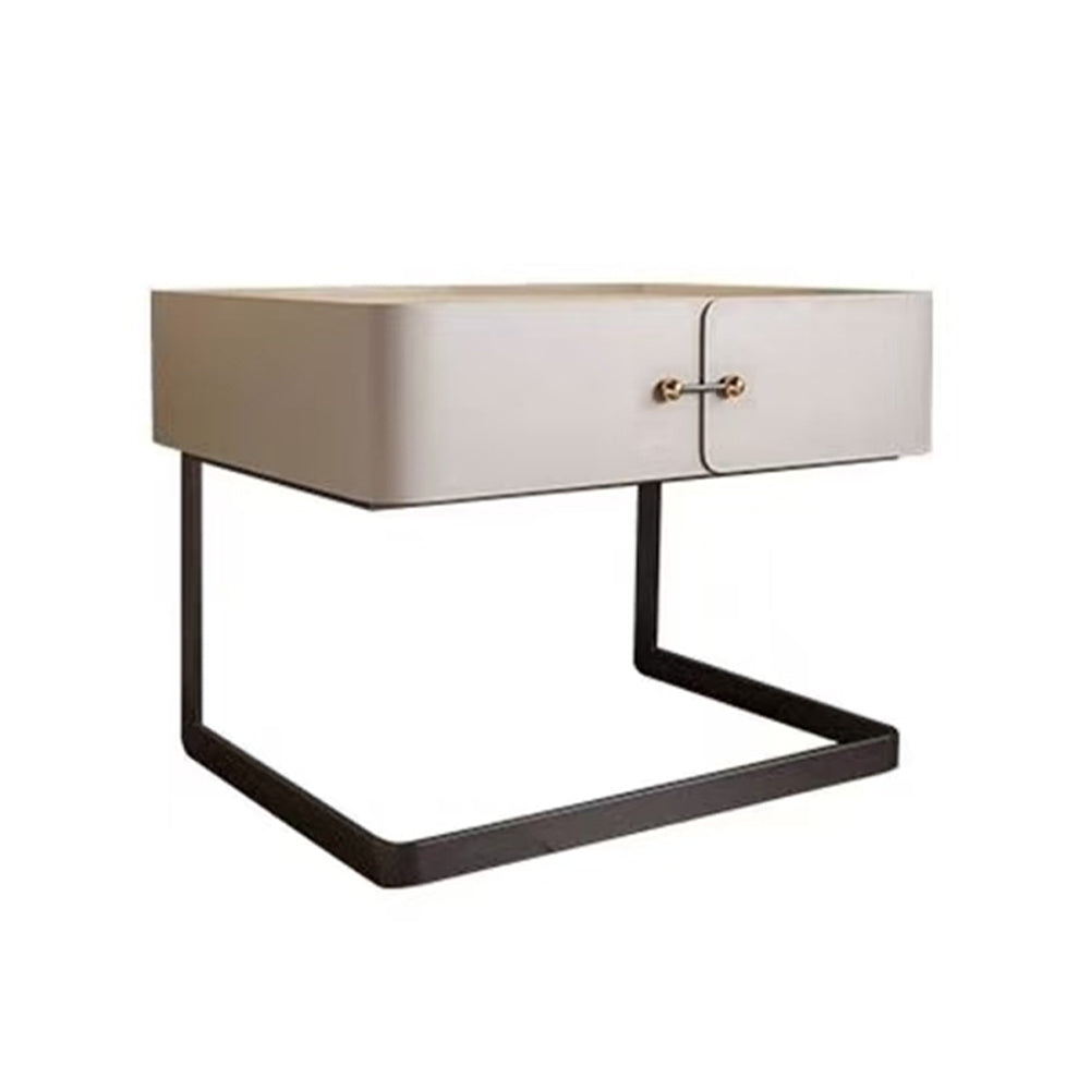 LIVARA NT1390 Frame - Wood Base Finish Paint Metal Baking Solid Bedside Table