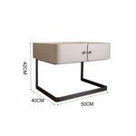 LIVARA NT1390 Frame - Wood Base Finish Paint Metal Baking Solid Bedside Table