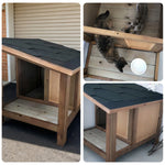 PAWORA Outdoor Moisture-Proof, Ventilated Waterproof Shelter - House Construction, Cat for Roof, Scratch-Resistant, Wood with All-Weather Fir Pets Wood