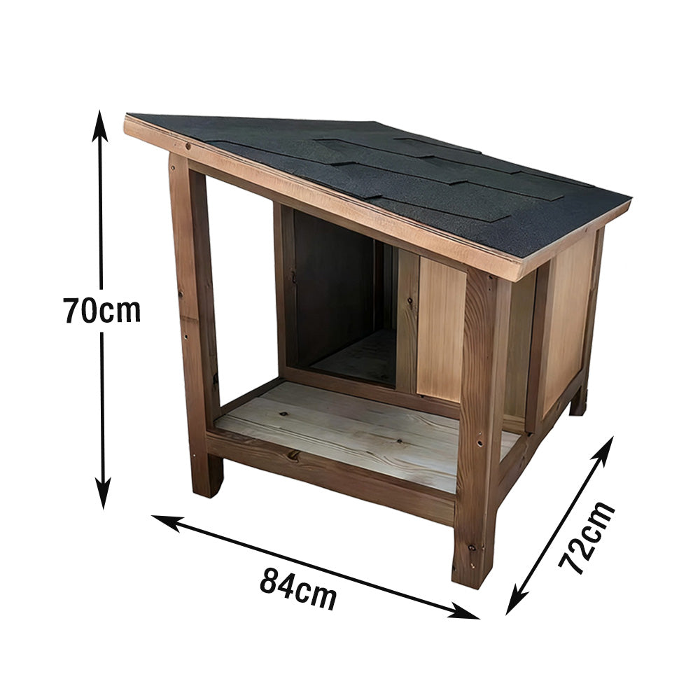 PAWORA Outdoor Moisture-Proof, Ventilated Waterproof Shelter - House Construction, Cat for Roof, Scratch-Resistant, Wood with All-Weather Fir Pets Wood