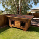 PAWORA Outdoor Wood, with All-Weather Moisture-Proof, Shelter 100/134cm Scratch-Resistant, Fir Ventilated Roof, Waterproof Cat - House Wood