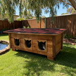 PAWORA Outdoor Wood, with All-Weather Moisture-Proof, Shelter 100/134cm Scratch-Resistant, Fir Ventilated Roof, Waterproof Cat - House Wood