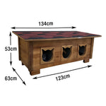 PAWORA Outdoor Wood, with All-Weather Moisture-Proof, Shelter 100/134cm Scratch-Resistant, Fir Ventilated Roof, Waterproof Cat - House Wood