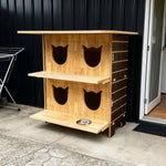 PAWORA Outdoor Cat Moisture Wood, - Waterproof - Design, All-Season Scratch Roof, Sturdy Resistant Cozy Fir House Wood