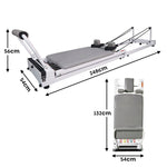 FLEXIO T07 Train Reformer Foldable Equipment - Iron Home Gym Frame Machine Pilates Grey