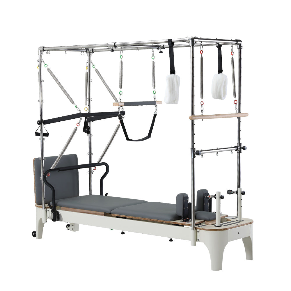 COREVA MN013 Reformer Pilates Trapeze 2-IN-1 - Bed Discount: $3696 Table Machine Home Gym Equipment Train After White