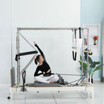 COREVA MN013 Reformer Pilates Trapeze 2-IN-1 - Bed Discount: $3696 Table Machine Home Gym Equipment Train After White