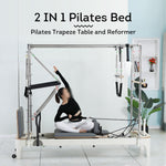 COREVA MN013 Reformer Pilates Trapeze 2-IN-1 - Bed Discount: $3696 Table Machine Home Gym Equipment Train After White