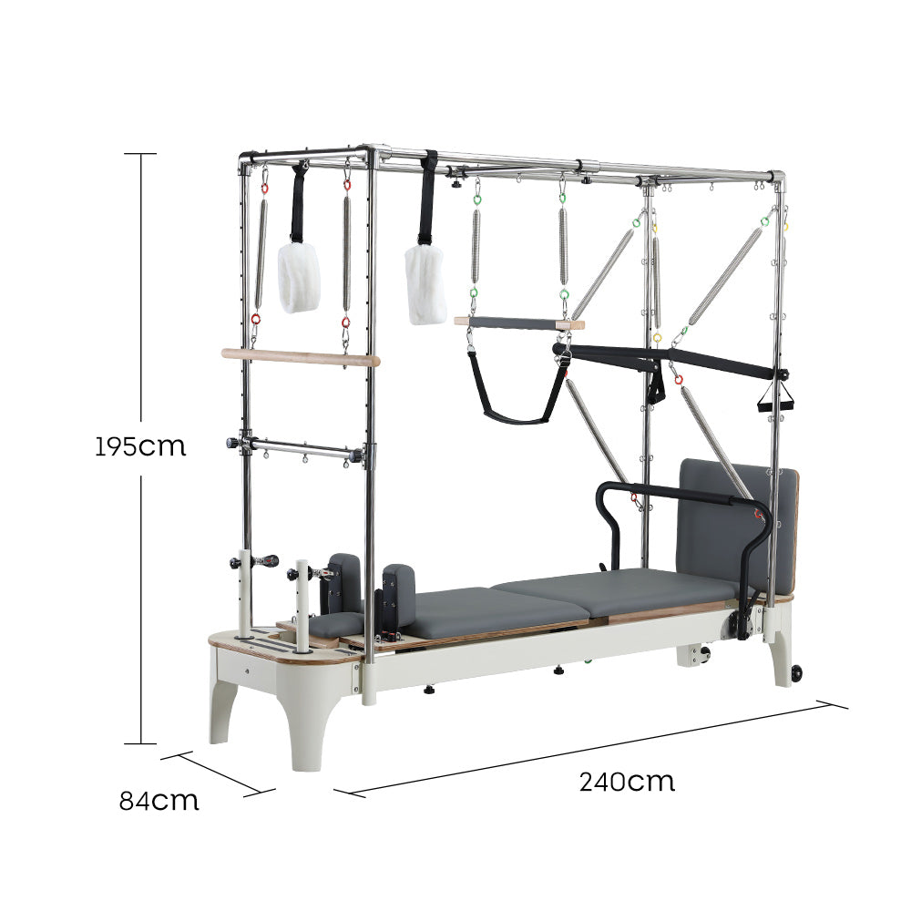 COREVA MN013 Reformer Pilates Trapeze 2-IN-1 - Bed Discount: $3696 Table Machine Home Gym Equipment Train After White