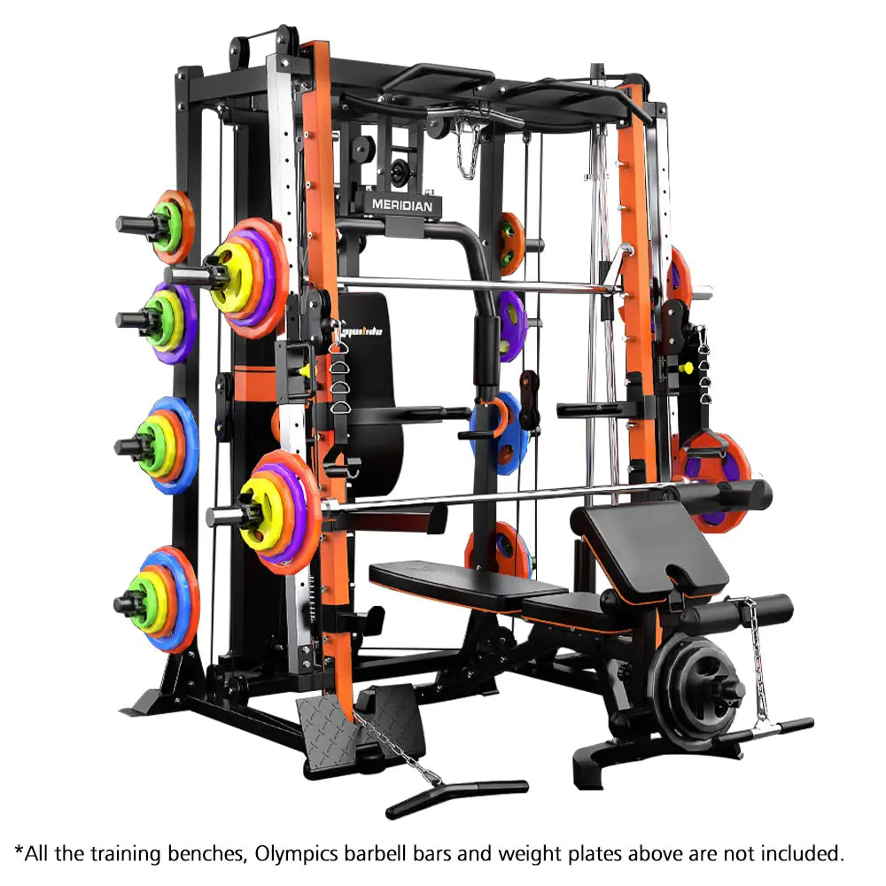MERIDIAN Q8 Rack Smith Multi-functional Gym Weight Home Bar Pull-Up Equipment Train Squat Machine