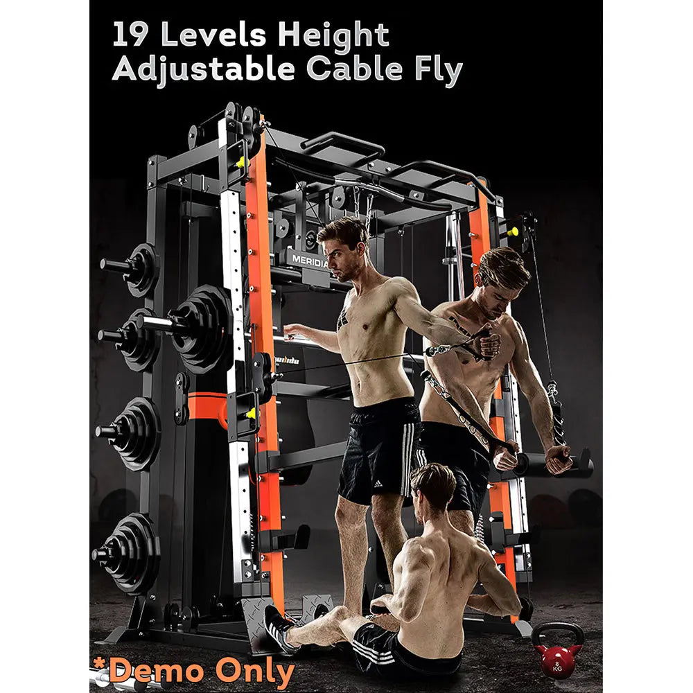 MERIDIAN Q8 Rack Smith Multi-functional Gym Weight Home Bar Pull-Up Equipment Train Squat Machine