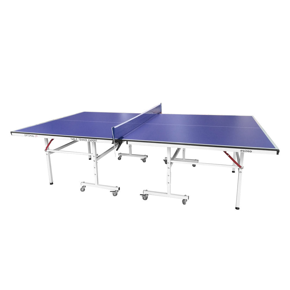 PRIMO Optimal Table Pingpong Solo 19mm Tennis Table-Bats Foldable Indoor Balls Play Blue Net