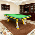 QUESLA 9FT Underframe, Slate High-End - Rail, Accessories Oak Fiber Carbon Free Billiard Colorful Surface, Precision Table Package