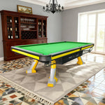 QUESLA 9FT Underframe, Slate High-End - Rail, Accessories Oak Fiber Carbon Free Billiard Colorful Surface, Precision Table Package