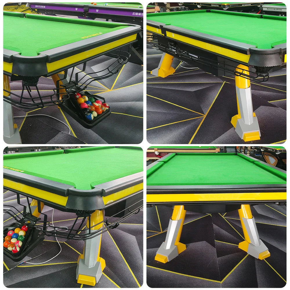 QUESLA 9FT Underframe, Slate High-End - Rail, Accessories Oak Fiber Carbon Free Billiard Colorful Surface, Precision Table Package