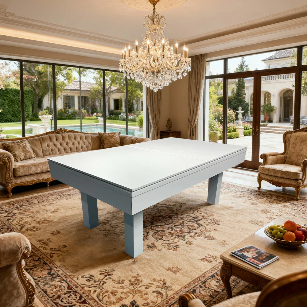 QUESLA 7FT - Free Luxurious /Dining White Accessories Pool Slate / Billiard Table Frame