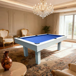 QUESLA 7FT - Free Luxurious /Dining White Accessories Pool Slate / Billiard Table Frame