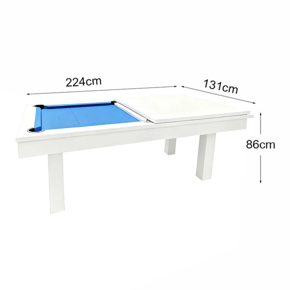 QUESLA 7FT - Free Luxurious /Dining White Accessories Pool Slate / Billiard Table Frame