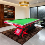 QUESLA 9FT Surface, Build, Free Precision Billiard Play, Bamboo Pockets, - Alloy Table Oak Marble Iron Accessories Polished Package