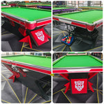QUESLA 9FT Surface, Build, Free Precision Billiard Play, Bamboo Pockets, - Alloy Table Oak Marble Iron Accessories Polished Package
