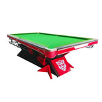QUESLA 9FT Surface, Build, Free Precision Billiard Play, Bamboo Pockets, - Alloy Table Oak Marble Iron Accessories Polished Package
