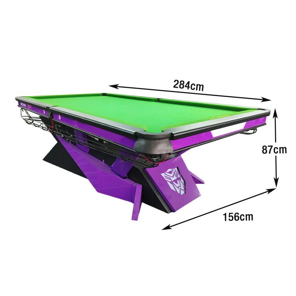QUESLA 9FT Durable Bluestone - Table Alloy Oak Fiber Surface, Precision Carbon Slate Play, Accessories Pockets, Billiard Free Rail, Package