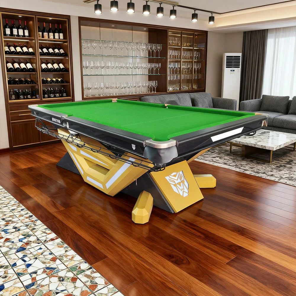 QUESLA 9FT System, Pockets, Table - Free Fiber Rail, Durable Alloy Surface, Ball Smooth Accessories Billiard Carbon Slate Return Package