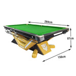 QUESLA 9FT System, Pockets, Table - Free Fiber Rail, Durable Alloy Surface, Ball Smooth Accessories Billiard Carbon Slate Return Package
