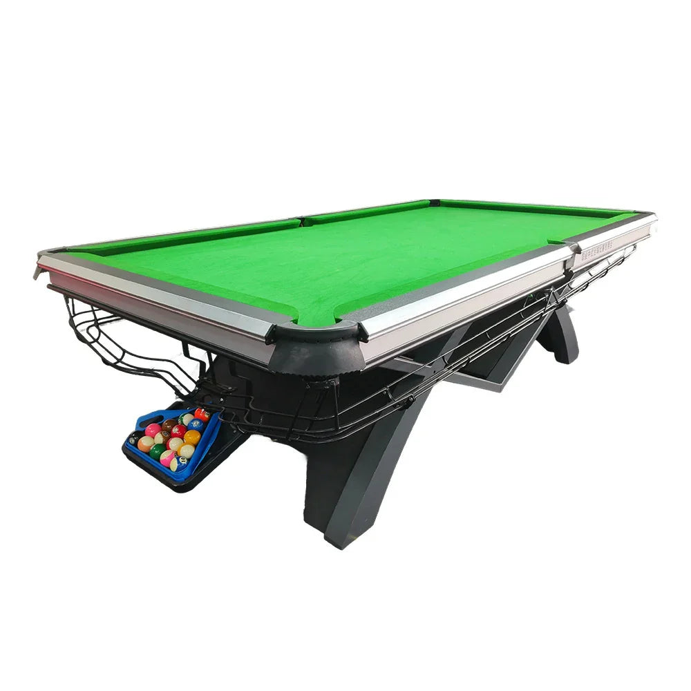QUESLA 9FT Stable Precision Table Play, - Pockets, Build, Alloy Accessories Solid Billiard Free 1.2cm Oak Copper Aluminum Frame, Package
