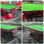 QUESLA 9FT Black Slate Fiber - Table Billiard Accessories Free Pockets, Rail, Copper Frame, Bluestone Carbon Stable Oak Surface, Lightweight Package