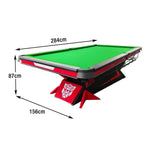 QUESLA 9FT Black Slate Fiber - Table Billiard Accessories Free Pockets, Rail, Copper Frame, Bluestone Carbon Stable Oak Surface, Lightweight Package