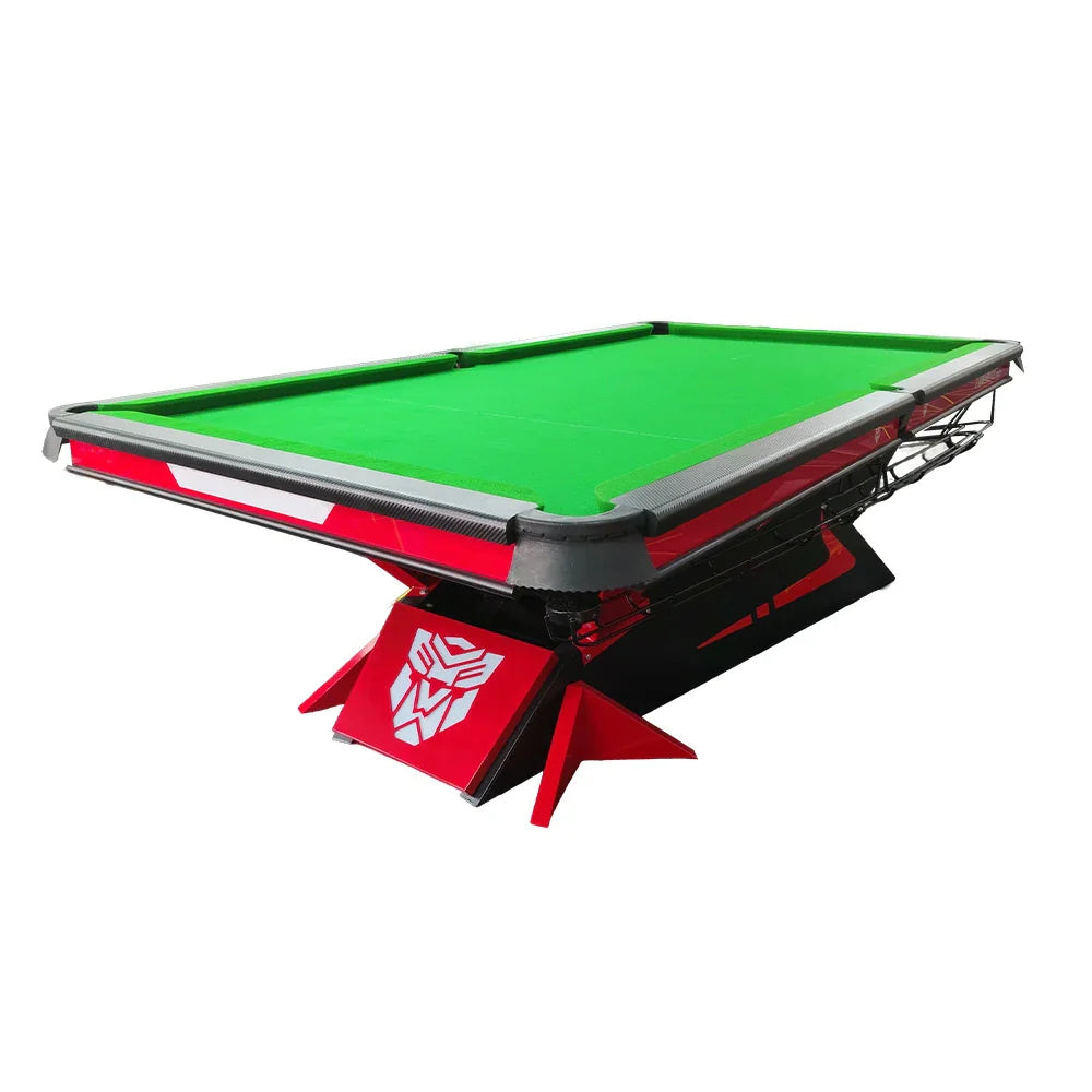 QUESLA 9FT Black Slate Fiber - Table Billiard Accessories Free Pockets, Rail, Copper Frame, Bluestone Carbon Stable Oak Surface, Lightweight Package