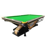 QUESLA 9FT Oak Surface, Table Precision Billiard Play, Slate Fiber Carbon - Rail, Bluestone Free Durable Accessories Pockets, Alloy Package
