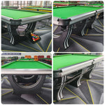 QUESLA 9FT Pockets, Black Play, Bluestone Copper Surface, Oak Accessories Durable Rail, Free Fiber - Table Precision Slate Carbon Billiard Package